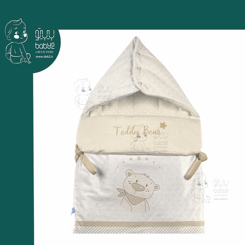قنداق فرنگی زیپ دار رز برن Teddy Bear Rose Born