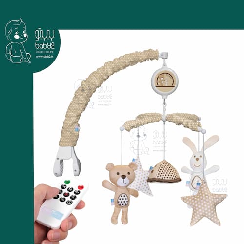 آویز تخت موزیکال رزبرن Bear & Kite Rose Born