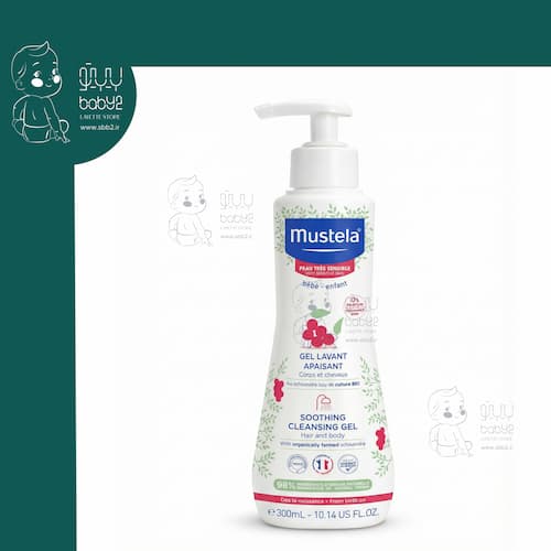 ژل درموکلینزینگ سوتینگ سر و بدن 300 میل موستلا Mustela
