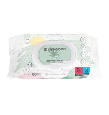 دستمال مرطوب 80 عددی درب دار رایحه آلوئه ورا کیکابو Kikkaboo