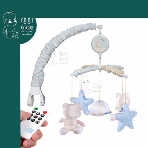 آویز تخت موزیکال رزبرن Lovely Bear Rose Born