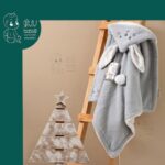 پتو نوزادی کلاهدار مدل خرگوش مامی لند Mamiland