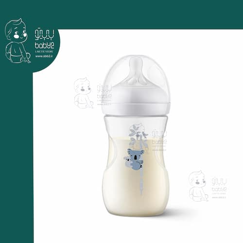شیشه شیر 260 میل طلقی طرح دار نچرال اونت Avent