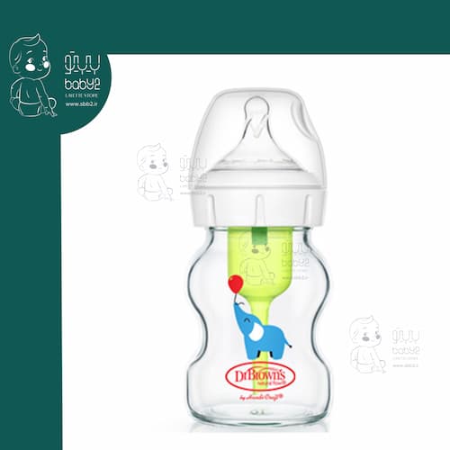 شیشه شیر 150 میل پیرکس آپشن پلاس طرح فیل دکتر براونز Dr Brown's