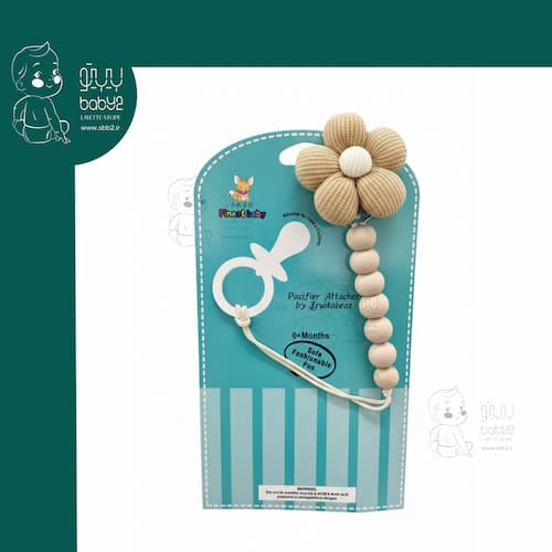بند پستانک سیلیکونی طرح گل