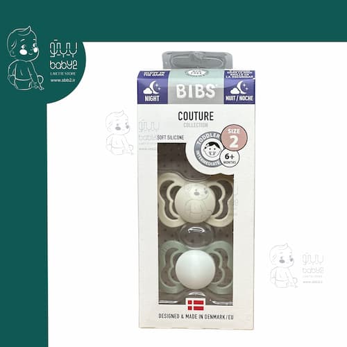 پستانک دو عددی شب تاب 2 ارتودنسی بیبس bibs 0011