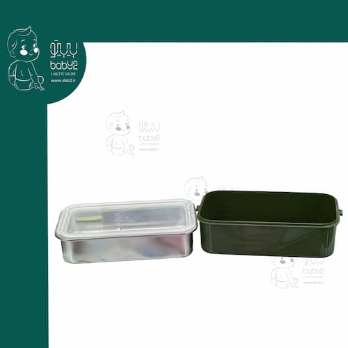 ظرف غذا دسته چرمی 700 میل 4134