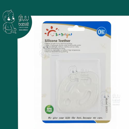 دندانگیر سیلیکونی 3+ دسته دار-بیضی Sundelight