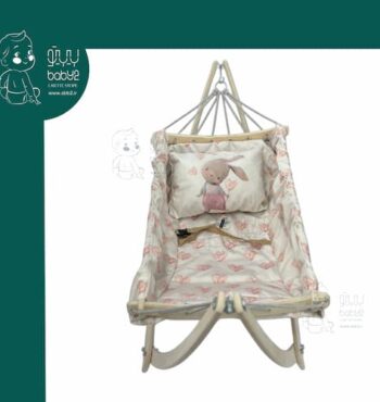 گهواره (ننویی) سنتی چوبی خرگوش قلب