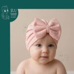 توربان نوزادی مدل پوم دار و پاپیون دار