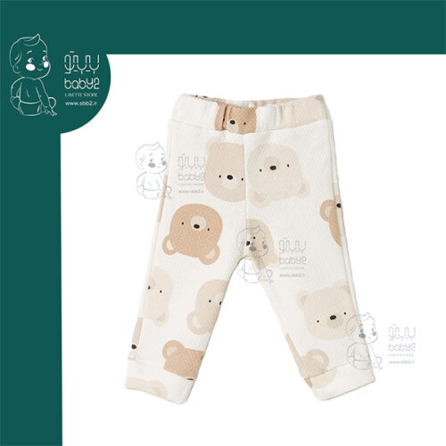 شلوار تمام چاپ خرس کارامل نیلی Nili