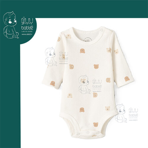 بلوز آستین بلند زیر دکمه دار خرس کارامل نیلی Nili